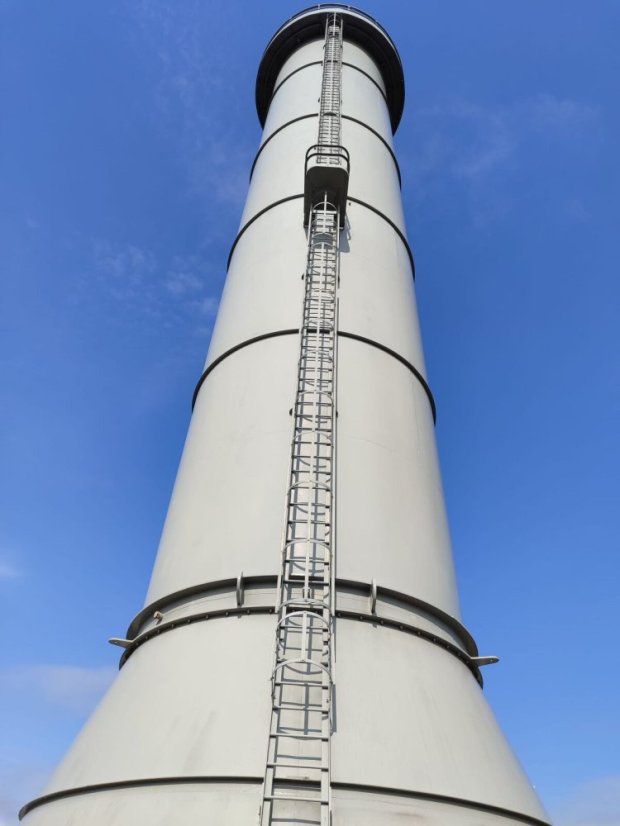 Žebříková příčka GRIP | Zrnitost: IG medium | Hranatá | Šedá - Délka: 400 mm, Vnitřní průměr: 35 mm