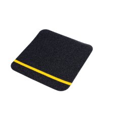 Protiskluzový čtverec GRIP | Standard | 140 x 140 mm | Černý (žluté reflexní pruhy)