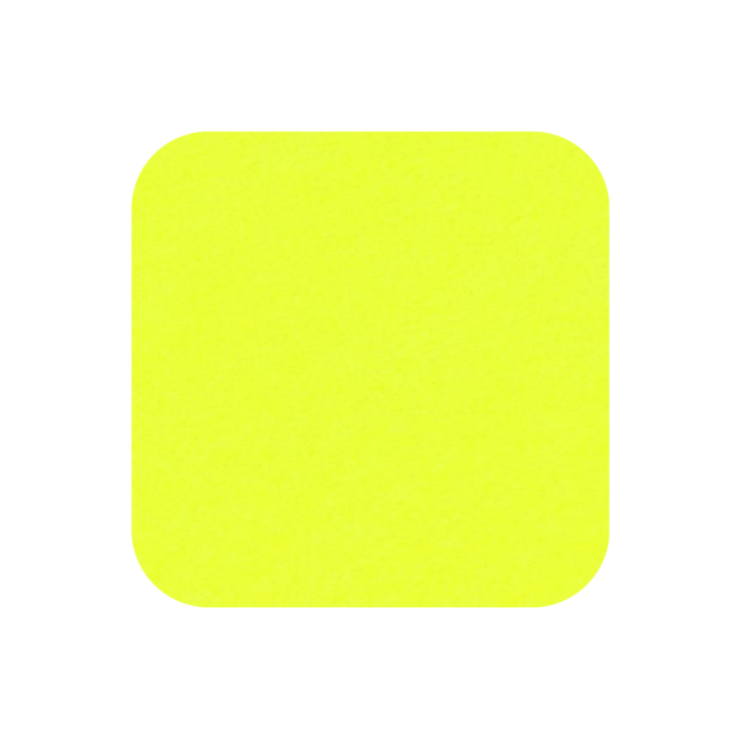 Protiskluzový čtverec GRIP | Standard | 140 x 140 mm | Fluorescenčně žlutý - Barva: Fluorescenční žlutá